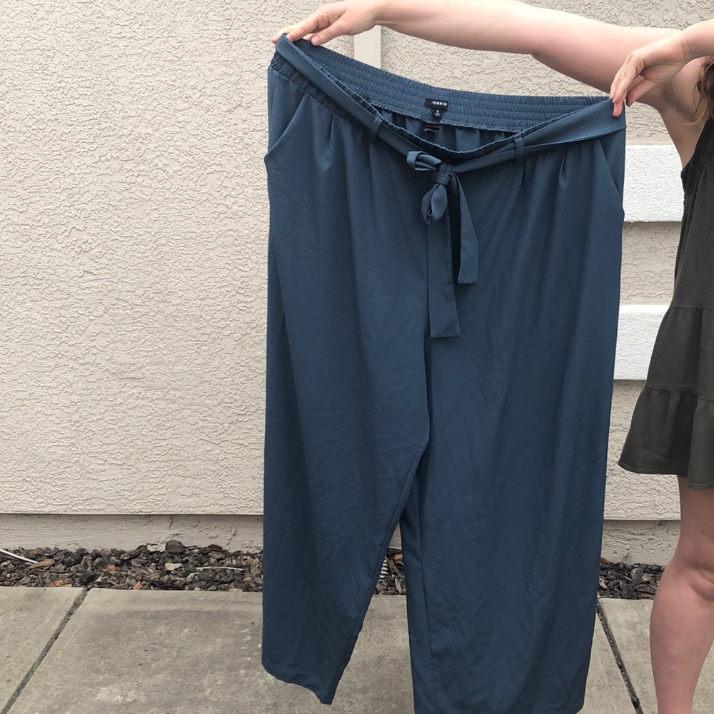 Blue wideleg trouser pants